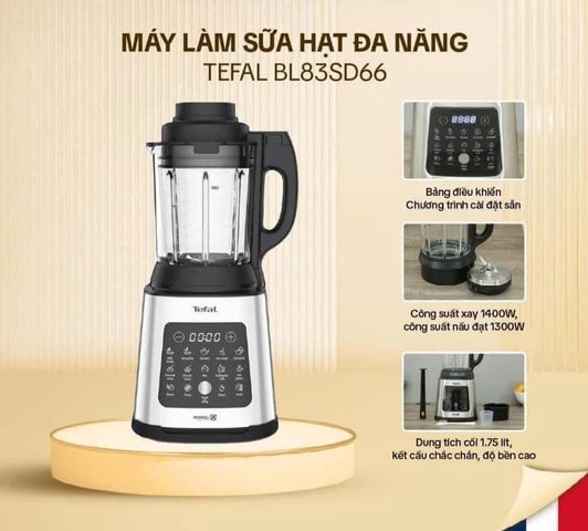 Máy xay nấu đa năng Tefal Perfectmix Cook 1400W, cối thủy tinh 1.75L - Chức năng xay, nấu, giữ dưỡng chất - Thiết kế thông minh, tiện lợi
