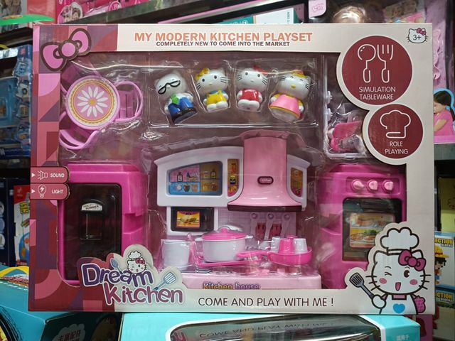 Đồ Chơi Nhà Bếp Hello Kitty - Bộ 4 Chú Mèo Có Đèn & Âm Thanh - Đồ Chơi Giúp Trẻ Phát Triển Kỹ Năng Nấu Ăn Creativeness