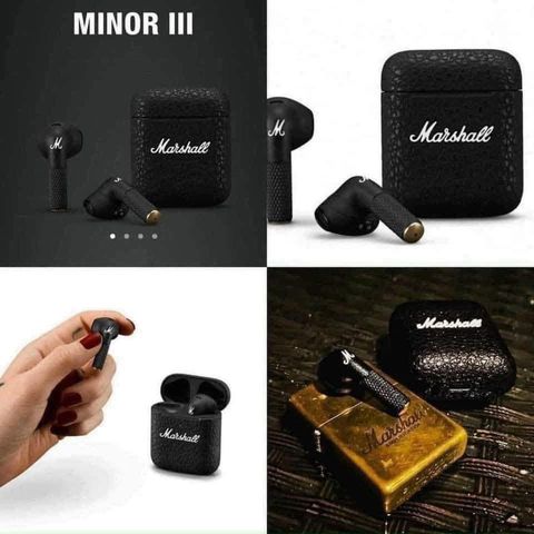 Tai Nghe Bluetooth Marshall Minor III - Âm Thanh Chất Lượng, Kháng Nước IPX4, Pin 25 Giờ, Thiết Kế Gọn Nhẹ, Phù Hợp Mọi Nhu Cầu