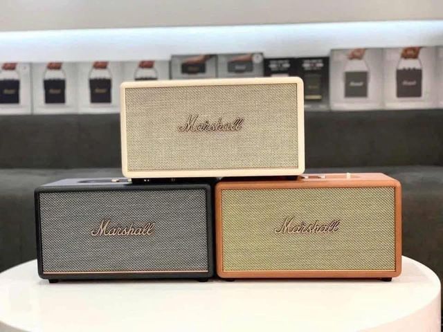 Loa Bluetooth Marshall Stanmore 3 - Âm Thanh Stereo 80W, Kết Nối Bluetooth 5.2, Thiết Kế Đặt Bàn Sang Trọng, Màu Đen Kem Nâu