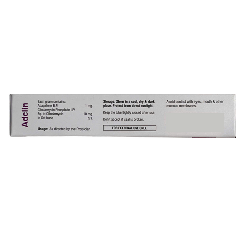 Gel Trị Mụn Adclin 15g - Ngăn Ngừa Mụn Trứng Cá, Kiểm Soát Dầu, Dưỡng Ẩm Cho Da Dầu, Mụn Viêm, Mụn Đầu Trắng