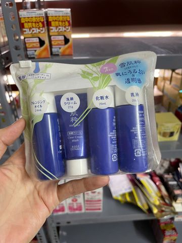 Bộ Kose Mini Cao Cấp 4 Món - Dầu Tẩy Trang, Sữa Rửa Mặt, Nước Hoa Hồng, Sữa Dưỡng - Set Du Lịch Chất Lượng Nhật Bản