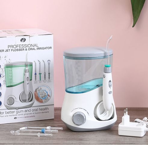 Máy Tăm Nước Gia Đình Rio DCIC 600ml - 10 Mức Công Suất - Vệ Sinh Răng Mạnh Mẽ Giúp Bảo Vệ Nụ Cười Làm Đẹp Tại Nhà