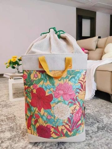 Giỏ Đựng Quần Áo Giặt Cao Cấp Magrace Paris - Túi Tote Đẹp Mắt Cho Phòng Tắm, Phòng Ngủ - Kích Thước 60x28x38cm