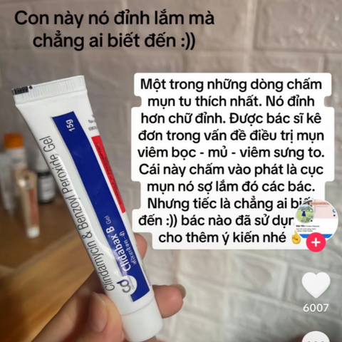 Gel Clidabax B Chống Mụn Trứng Cá và Viêm 15g - Điều Trị Da Hiệu Quả, Cam Kết Chất Lượng 100%