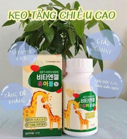 Viên Canxi Hươu Cao Cổ Tăng Chiều Cao Cho Bé Của Hàn Quốc 1 lọ