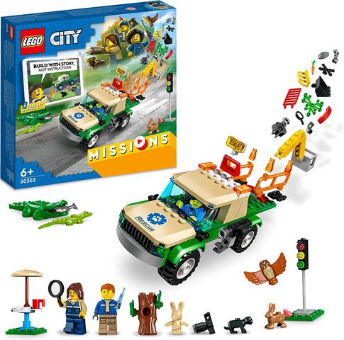 Bộ Đồ Chơi Xếp Hình LEGO City Wild Animal Rescue Missions 60353 - Giải Cứu Động Vật Hoang Dã cho Trẻ 6+
