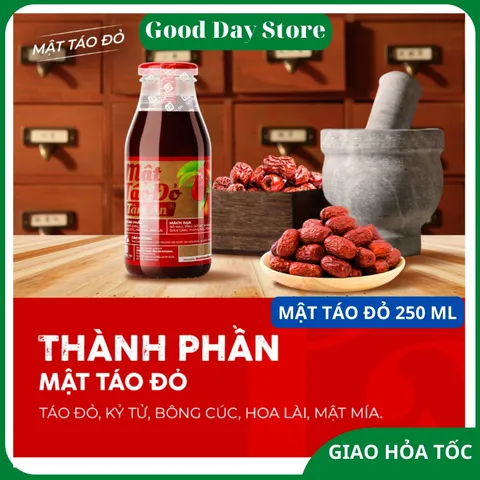 Mật táo đỏ Tâm An bổ máu,thải độc gan,an thần ngủ ngon Chai 250ml