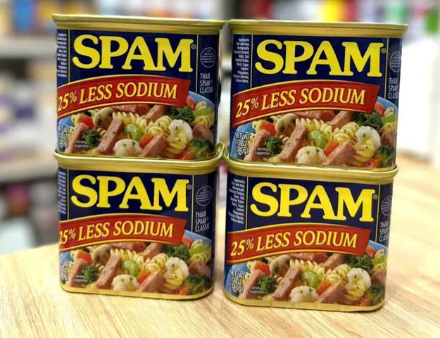 Thịt hộp Glorious Spam 25% Less Sodium 340g - Tiện lợi, Ngon miệng, Nhập khẩu Mỹ, giải pháp dinh dưỡng cho bữa ăn gia đình