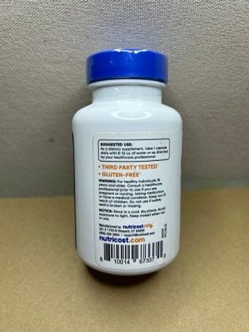 Nattokinase Nutricost 100mg - Viên Uống Hỗ Trợ Sức Khỏe Tim Mạch & Tuần Hoàn Máu - Ngăn Ngừa Cục Máu Đọng