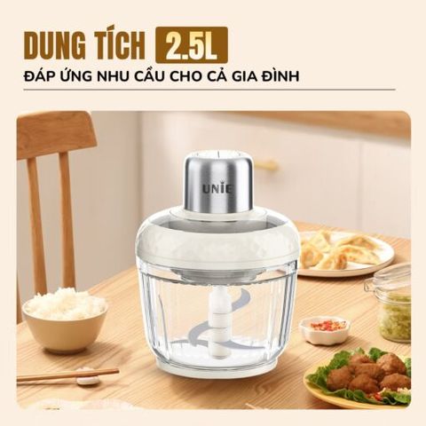 Máy Xay Thịt Đa Năng Unie UM366 - 400W, 2 Cối Thủy Tinh, Chế Độ Tự Ngắt, Công Suất Mạnh Mẽ, Dễ Dàng Vệ Sinh