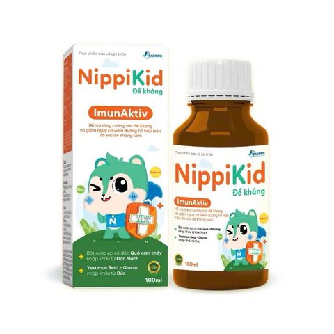 Siro NippiKid ImunAktiv Tăng Cường Đề Kháng Cho Bé 100ml - Giúp Ngăn Ngừa Viêm Đường Hô Hấp, Hỗ Trợ Sức Khỏe Trẻ Em