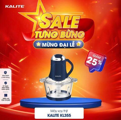 Máy Xay Thịt 2 Cối inox & Thủy Tinh Kalite KM355 Hàng Chính Hãng