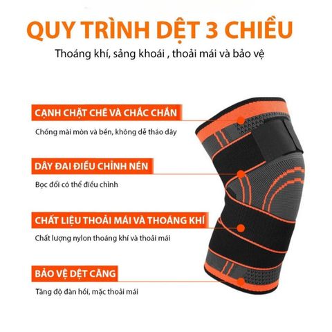 Bó Gối Thể Thao Bike Pro - Đai Quấn Bảo Vệ Khớp Gối Vải Dệt Kim 3D Thoáng Khí, Chống Chấn Thương Trong Thể Thao