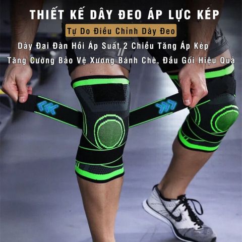 Bó Gối Thể Thao Bike Pro - Đai Quấn Bảo Vệ Khớp Gối Vải Dệt Kim 3D Thoáng Khí, Chống Chấn Thương Trong Thể Thao