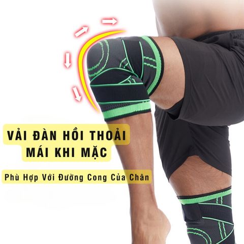 Bó Gối Thể Thao Bike Pro - Đai Quấn Bảo Vệ Khớp Gối Vải Dệt Kim 3D Thoáng Khí, Chống Chấn Thương Trong Thể Thao