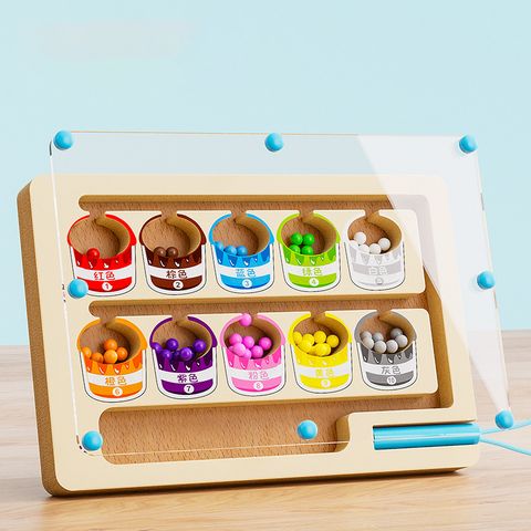 Bảng Gỗ Montessori Phân Biệt Màu Sắc và Số Đếm 30x22 cm - Đồ Chơi Học Tập Cho Trẻ Từ 3 Tuổi