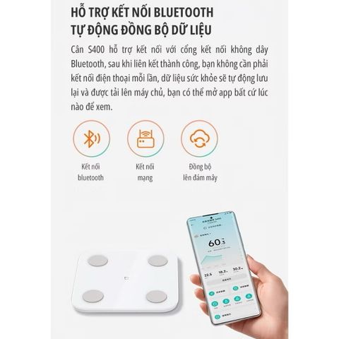 Cân Điện Tử Xiaomi Body Fat Scale XMTZC02HM - Cân Sức Khỏe Thông Minh, Kết Nối App, Đo Lượng Mỡ và BMI, Thiết Kế Hiện Đại