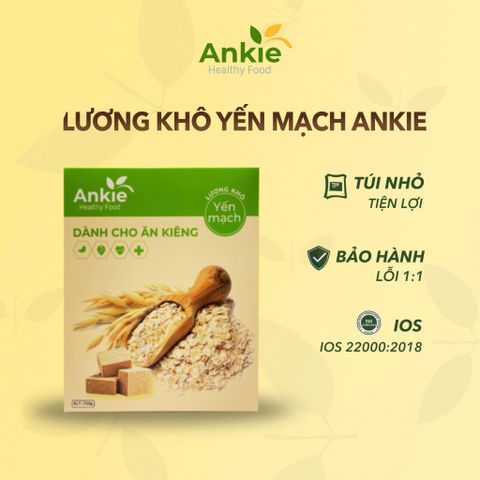 (Hộp 700g) Lương Khô Ăn Kiêng ANKIE HEALTHY FOOD Vị Yến Mạch - Đồ ăn vặt Lành Mạnh dành Cho Người Tiểu Đường, Giảm Cân, Thể Thao