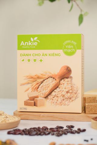 (Hộp 700g) Lương Khô Ăn Kiêng ANKIE HEALTHY FOOD Vị Yến Mạch - Đồ ăn vặt Lành Mạnh dành Cho Người Tiểu Đường, Giảm Cân, Thể Thao