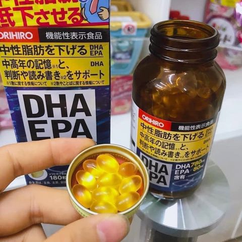 Viên uống bổ não Orihiro DHA EPA 180 viên - Hỗ trợ trí nhớ, phát triển trí não, giảm mỡ máu, tăng cường sức khỏe tim mạch Nhật Bản