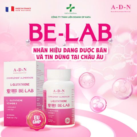 Viên Uống Trắng Da BE LAB Nhập Khẩu Pháp - Sáng Da, Mờ Thâm, Giảm Nám Tàn Nhang - Hộp 30 Viên bổ sung Glutathione và Vitamin E