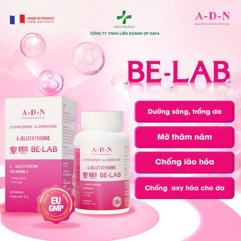 Viên Uống Trắng Da BE LAB Nhập Khẩu Pháp - Sáng Da, Mờ Thâm, Giảm Nám Tàn Nhang - Hộp 30 Viên bổ sung Glutathione và Vitamin E