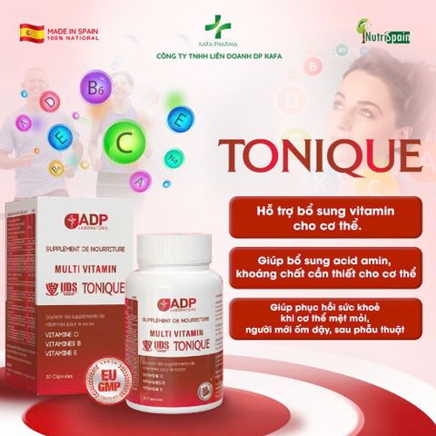 Viên Uống Bổ Sung Canxi TONIQUE - Hỗ Trợ Khỏe Xương, Vitamin D & Khoáng Chất Thiết Yếu, Hộp 30 Viên, Phục Hồi Sức Khỏe
