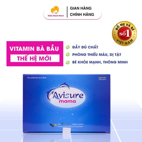 Vitamin Tổng Hợp cho Bà Bầu Avisure Mama - Hộp 60 Viên, Bổ Sung DHA, Sắt và Vitamin Thiết Yếu, Hỗ Trợ Thai Nhi Khỏe Mạnh