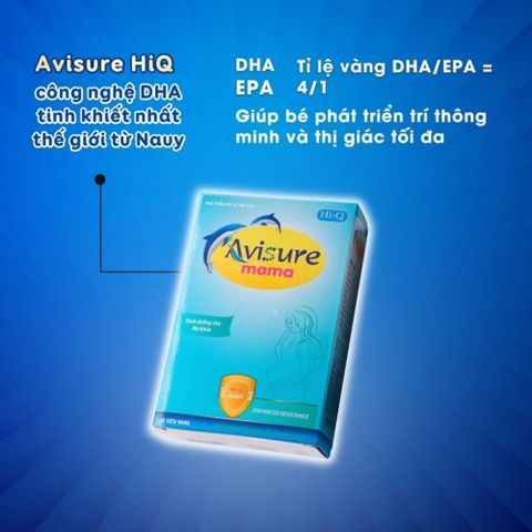 Vitamin Tổng Hợp cho Bà Bầu Avisure Mama - Hộp 60 Viên, Bổ Sung DHA, Sắt và Vitamin Thiết Yếu, Hỗ Trợ Thai Nhi Khỏe Mạnh
