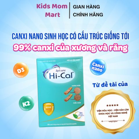 Viên Canxi Nano Sinh Học Avisure Hical cho Bà Bầu và Phụ Nữ Cho Con Bú - Hỗ Trợ Phát Triển Xương Chắc Khỏe, Ngăn Ngừa Loãng Xương