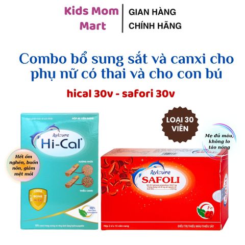 Trọn Bộ Sắt, Canxi, DHA Avisure - Vitamin Cao Cấp Dành Cho Bà Bầu và Mẹ Sau Sinh, Hỗ Trợ Phát Triển Thai Nhi, Sức Khỏe Mẹ