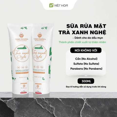 Sữa Rửa Mặt Trà Xanh Nghệ dành cho da Dầu mụn 50g