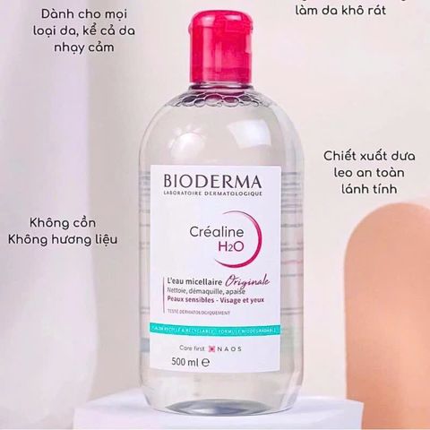 Nước Tẩy Trang Bioderma Sensibio H20 500ml - Tẩy Trang Dịu Nhẹ Cho Da Nhạy Cảm, Làm Sạch Và Dưỡng Ẩm Tối Ưu