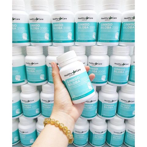 Viên uống bổ não Ginkgo Biloba Healthy Care 2000mg hàng mới