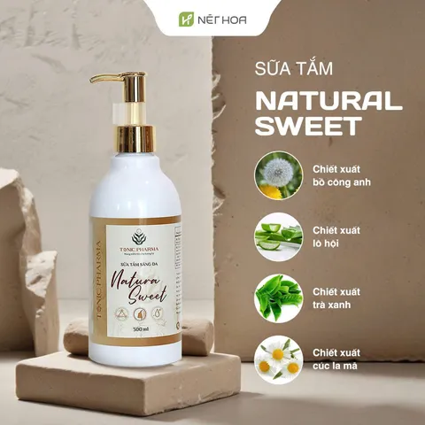 Sữa Tắm Dưỡng Sáng Natura Sweet 300ml - Combo Dung Dịch Vệ Sinh Phụ Nữ Rose Merry Kèm Nước Hoa Daisy CV