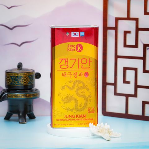 Thiên Sâm Tẩm Mật Ong Cao Cấp Jung Kian 300g (4-6 củ) - Tăng Cường Miễn Dịch & Nâng Cao Sức Khỏe Từ Thiên Nhiên