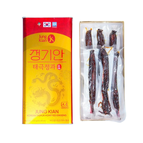 Thiên Sâm Tẩm Mật Ong Cao Cấp Jung Kian 300g (4-6 củ) - Tăng Cường Miễn Dịch & Nâng Cao Sức Khỏe Từ Thiên Nhiên
