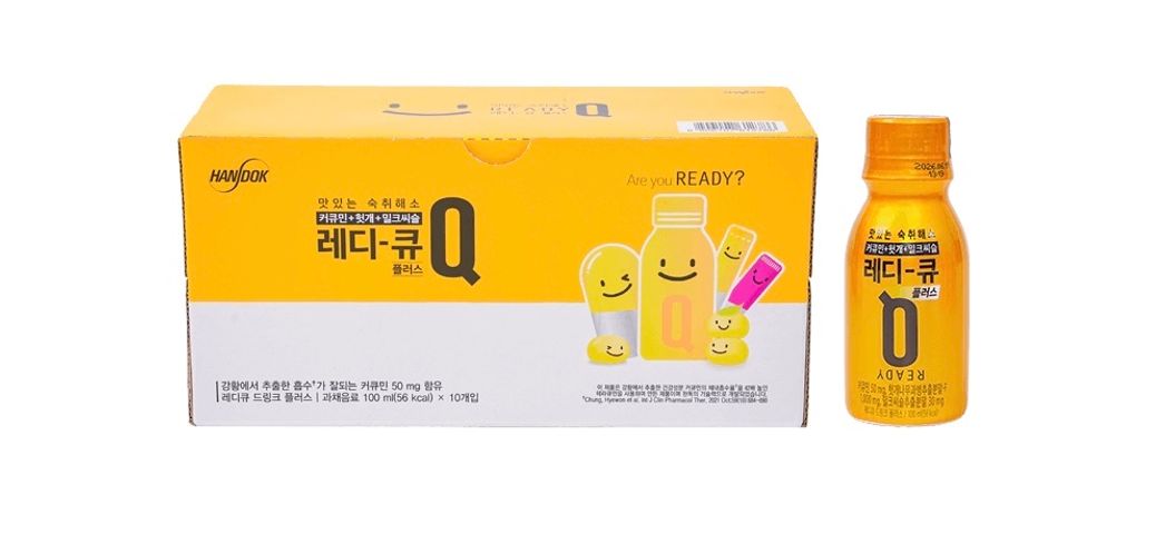 Nước Giải Rượu Ready-Q – Hỗ Trợ Kiểm Soát Cơn Say, Dinh Dưỡng Gan - Hộp 10 Chai X 100ml, Xuất Xứ Hàn Quốc