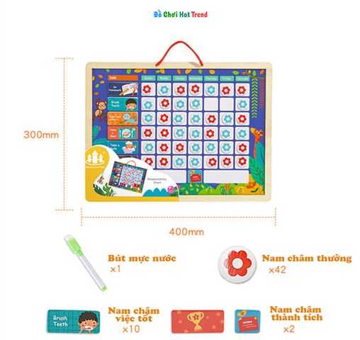Bảng Khen Thưởng Kỷ Luật Montessori cho Bé - Đồ Chơi Giáo Dục Rèn Luyện Thói Quen Tích Cực và Tính Tự Giác