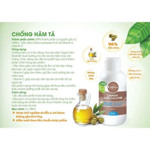 Kem thay tã Liniment Gifrer 100ml - Dưỡng ẩm, chống hăm cho da bé mềm mại, mịn màng - Sản phẩm từ Pháp