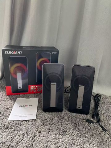 Cặp Loa Bluetooth Elegiant SR300 - Âm Thanh Đỉnh Cao 20W, Thiết Kế Hiện Đại và LED RGB, Phù Hợp Cho Âm Nhạc & Game Thủ