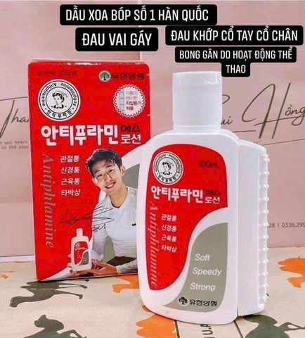 Combo 2 Chai Dầu Nóng Xoa Bóp Antiphlamine Hàn Quốc 100ml - Giảm Đau Nhức Xương Khớp, Hỗ Trợ Tăng Cường Cơ Bắp