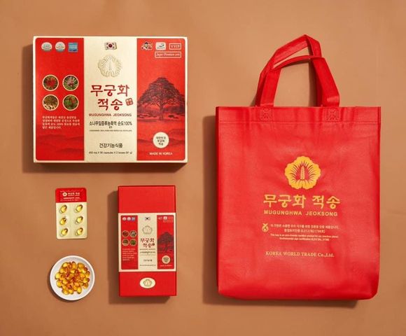 Tinh Dầu Thông Đỏ Chính Phủ Mugunghwa Jeoksong - Hộp 180 Viên, Bổ Sung Sức Khỏe Tim Mạch và Miễn Dịch, Hàn Quốc