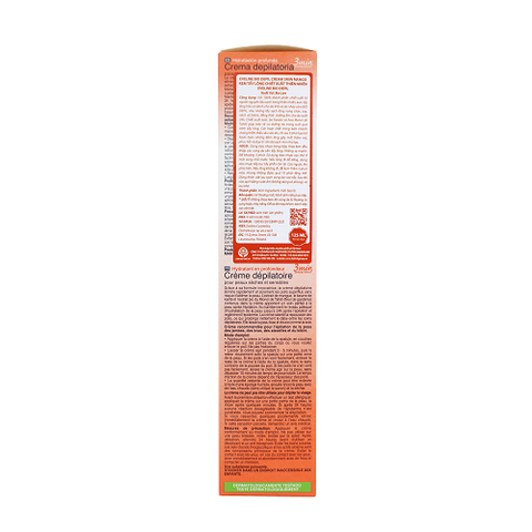 Kem Tẩy Lông Eveline Bio Depil Hương Xoài 125ML - Dưỡng Ẩm, Tẩy Lông Nhanh Chóng Cho Da Mịn Màng, Phù Hợp 3 Vùng Sử Dụng