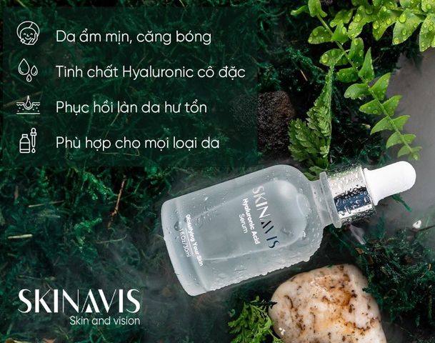 Serum Skinavis Hyaluronic Acid B5 & Niacinamide Dưỡng Ẩm, Phục Hồi Da - Công Thức Chuyên Sâu Cho Da Khô và Nhạy Cảm