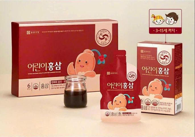 Nước Hồng Sâm Cho Trẻ Em Chong Kun Dang Hàn Quốc 30 Gói X 20ml - Hỗ Trợ Tăng Cường Miễn Dịch, Bổ Dưỡng Sức Khỏe Trẻ Nhỏ