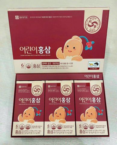 Nước Hồng Sâm Cho Trẻ Em Chong Kun Dang Hàn Quốc 30 Gói X 20ml - Hỗ Trợ Tăng Cường Miễn Dịch, Bổ Dưỡng Sức Khỏe Trẻ Nhỏ