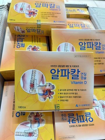 Viên uống bổ sung Alfacalcidol (Vitamin D) - Hỗ trợ sức khỏe xương khớp, phòng ngừa loãng xương, 180 viên của Austin Pharma