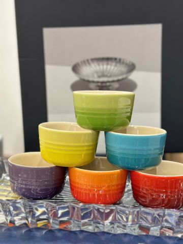 Bộ 6 bát mini Le Creuset cầu vồng 100ml - Tô chén chất lượng cao, an toàn cho máy rửa chén, quà tặng hoàn hảo